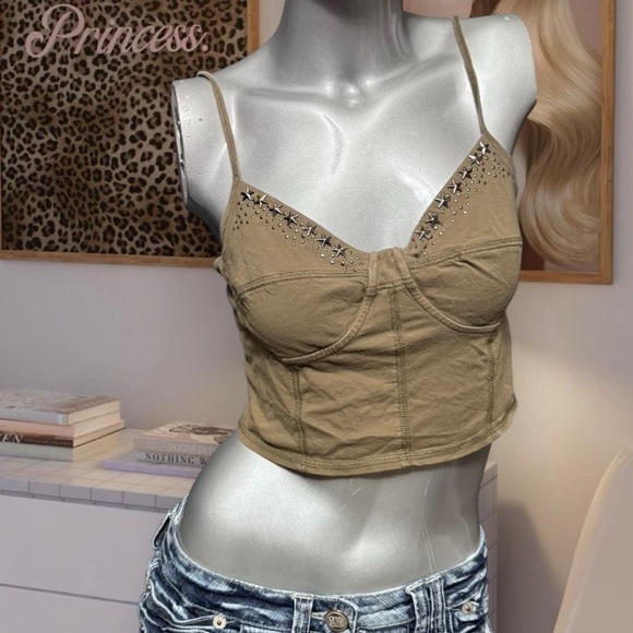 Garage Tops - ❌SOLD❌ Garage Vintage Y2K Star-Studs Crop Top